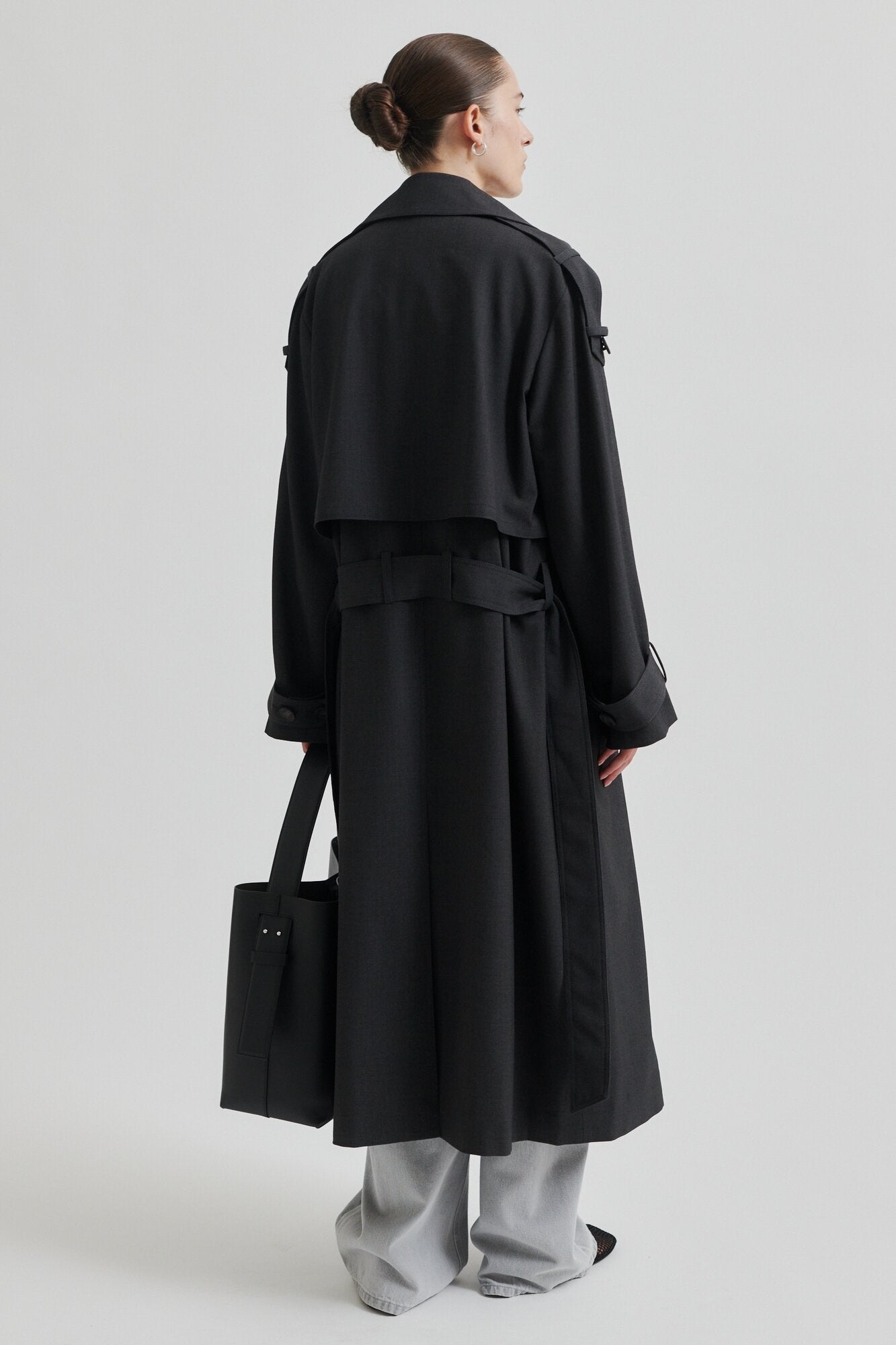 Zoe Trenchcoat - Dark grey melange